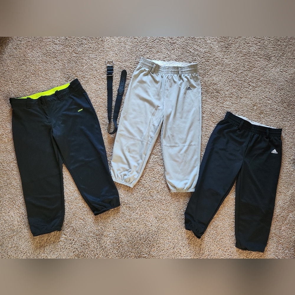 Boys baseball pants lot and belt